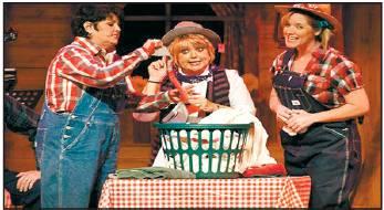 Courtesy photos Jim Miller, Debby Flowers, Patty Bailey, Holly Wood and Jerry Bailey – members of the gospel group “A Servant’s Heart” – perform their own skit for a previous Jae L. and Crossover Hee Haw Variety Show at the McSwain Theatre.