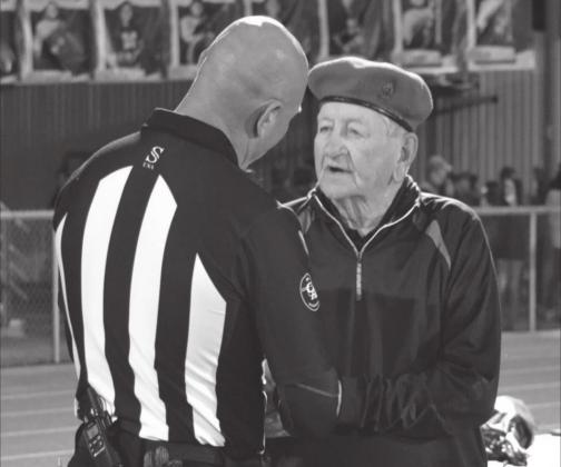 Summer Bryant • The Madill Record Veteran Herman Tucker was the honorary football captain for the Senior Night Madill football game.