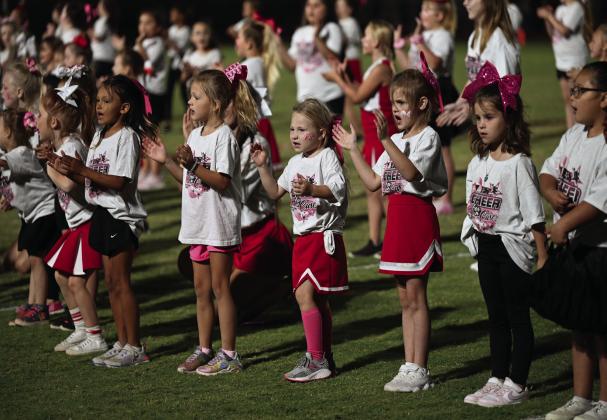 The Kingston HS Cheerleaders hosted a cheer clinic all week for the elemtary students. They performed at halftime at the Kingston v Davis game. Mindi Weeks
