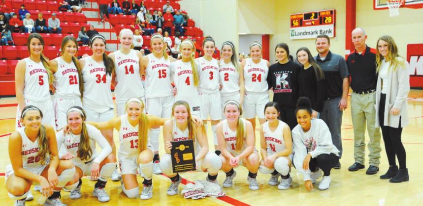 On Feb. 21, the Kingston Redskins basketball team became the District Champs. Crockett Uber • The Madill Record
