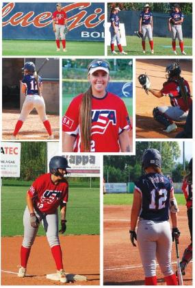 Courtesty Photo Stewart McCuan of Kingston, Oklahoma recently represented team USAin softball in Italy.  The team was comprised of 12 players from the US selected by college coaches.  Stewart is a recent graduate of Kingston High School and was one of only two players that was selected straight out of high school.