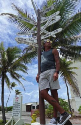 Matt Griffin’s current workplace, kwajalein, is 6,195 miles from Oklahoma. Courtesy photo