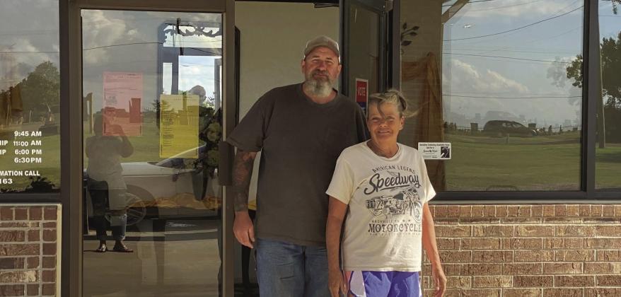Bryan and Becky Austin leave a polling site on Tuesday, June 18, 2024, in McCurtain County. On the ballot was Sheriff Kevin Clardy, who refused to resign after the release of a recording in which he and other county officials discussed killing journalists and Black people, lost the election. Tonya Johnson • McCurtain Gazette-News