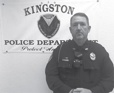 Courtesy photo Kingston Police Officer Michael Pierce was promoted to the rank of sergeant on January 14. He has eight years of police experience.