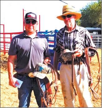 Courtesy Photos Prizes furnished by: Cow Person Tack, Red River Grain, Emco Feed, Atwoods and Lebanon Fire Department. 1st place winners: David Riner and Josh Wilkins with a time of 31.23.