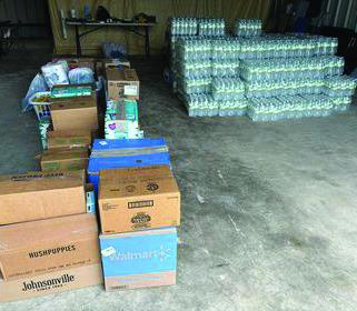 Marshall County residents stepped up to rally behind the counties affected by the tornadoes. They gathered donations of food, water and other items. Courtesy photos