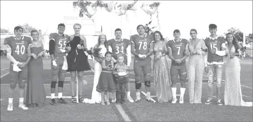 Matt Caban • The Madill Record Members of Kingston High School’s 2019 Homecoming Court pose for photos during a ceremony Friday, Oct. 11 before the Coalgate-Kingston football game.
