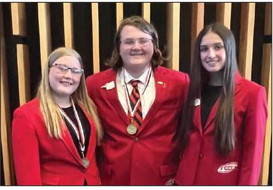 Kingston FCCLA members attended FCCLA National Leadership Conference. From left to right: Jamie Sinclair, Kooper Walker and Avery Ludrick. Courtesy photos