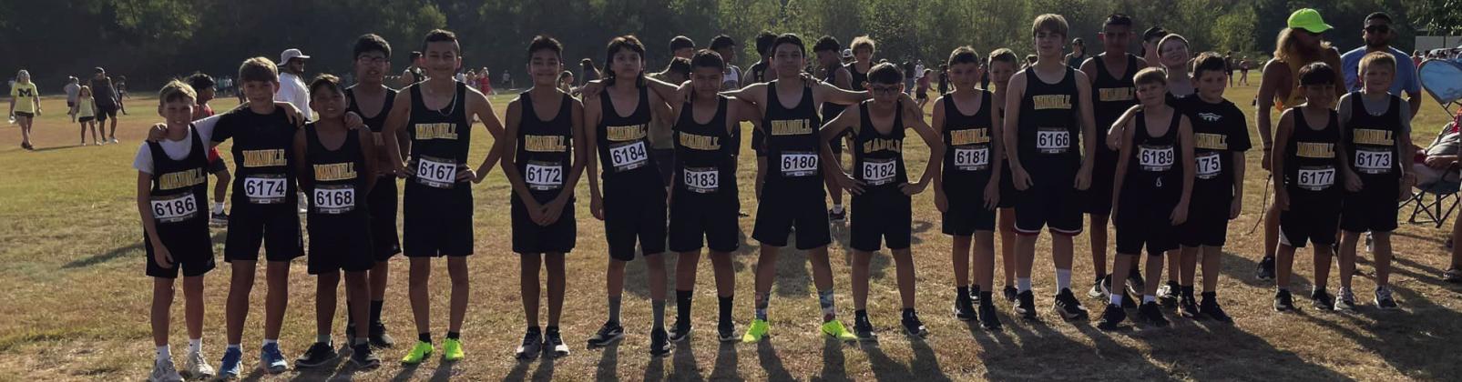 The Madill Middle School Cross Country team took first place at the Marietta Meet on August 26. Courtesy photo