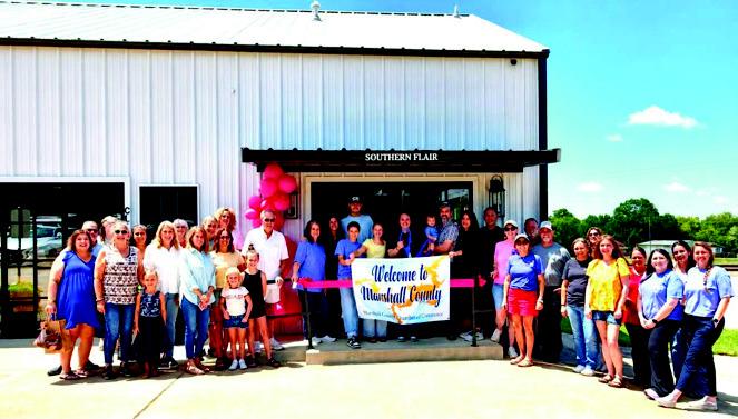 The Marshall County Chamber of Commerce held a ribbon cutting ceremony for Souther Flair to welcome them to the chamber. Courtesy photo