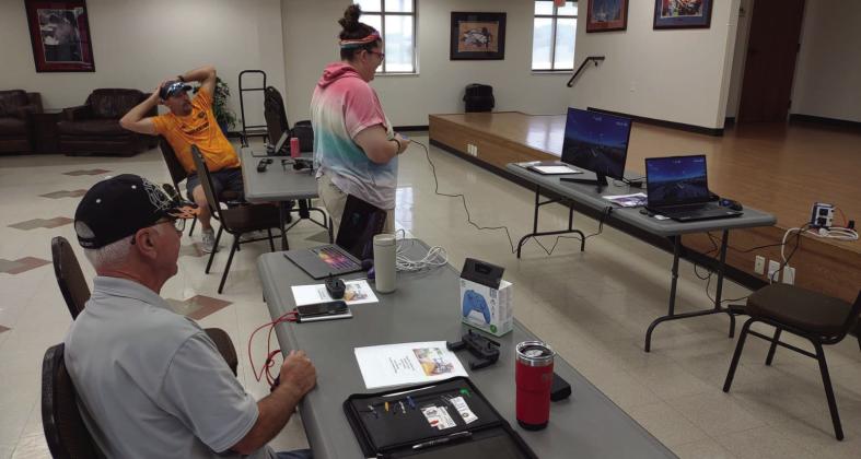 Students learn how to safely operate a drone before operating a live one during the course. Courtesy photo