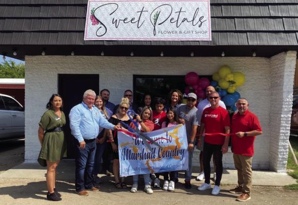 The Marshall County Chamber of Commerce hosted a ribbon cutting ceremony for AllianceHealth Madill and Sweet Petals to welcome them to the chamber. Courtesy photos