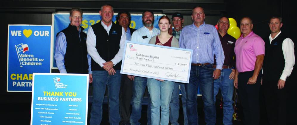 The Oklahoma Baptist Home for Girls received $13,000 from Valero's Ardmore Refinery. Courtesy photo