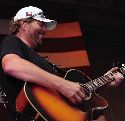 Toby Keith performs for the troops. Courtesy photo