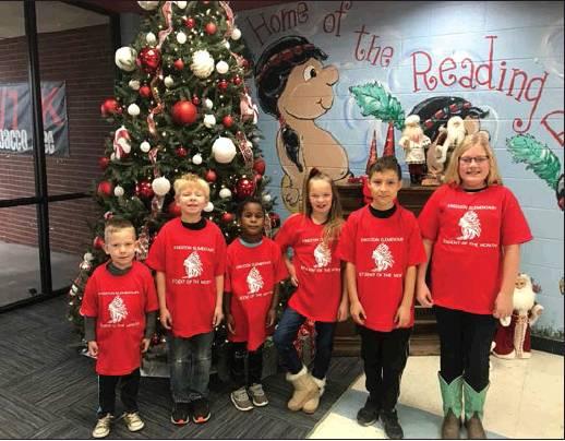 Courtesy Photo Pictured are the Kingston Elementary School Students of the Month for November 2019. By grade they are: Pre K – Tonya Washington, Kindergarten – Derek Spanhanks, 1st Grade – Kynleigh Shephard, 2nd Grade – Dusty James, 3rd Grade – Steven Moreno, 4th Grade – Reese Putman (not pictured) and 5th Grade – Jamie Sinclair.