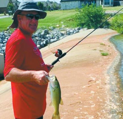 Senator Paul Rosino proudly shows off his first catch..ever.Courtesy photo