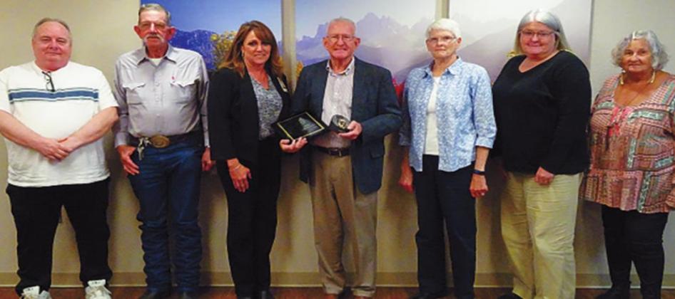 FHCSO board members from left to right: Seigel Heffington, Tom Winkler, Tina Davis CEO, Dick Sowder, Fran Morrell, Bonnie Lemons, Wanda Kelly. Not pictured: Janie Pennington-Cagle, Gary McDonald, Daniel Ibarra, and Jennifer Bartel. Courtesy photo