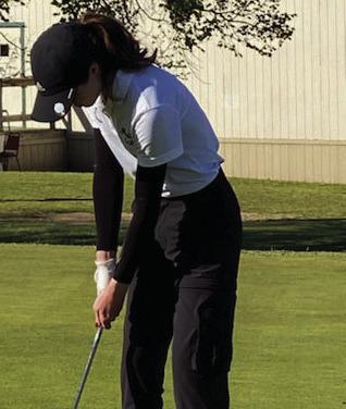 Photo by Jennifer Rushing The Madill golf teams participated in the Lakevidew Tournament. The girls scores were: Mia Laird (shown above) with a 94; Lauren Landgraf, 118; Raelee Combs, 118; MacKenzie Beal, 115; Citlaly Fernandez, 129.The boys scores were: Brylan James, 85; Greg Padgett, 97; Jude Chapman, 106; Colby Lambertsen, 109; Josh Johnson, 126.