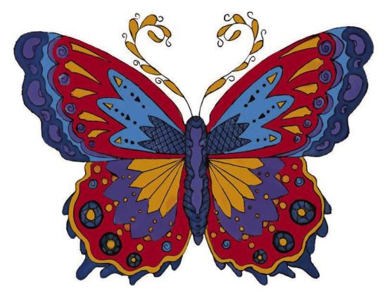 Maria Martinez’s winning Butterfly Art piece. Courtesy photo