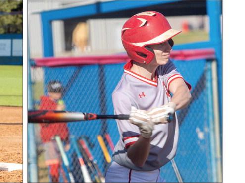 Brock Rumer swings at a pitch. Matt Swearengin