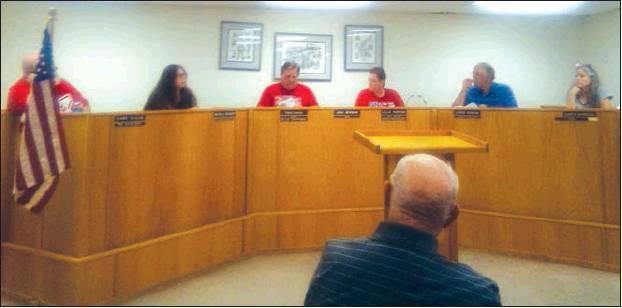 Shalene White • The Madill Record Kingston Town Council during the July monthly meeting.