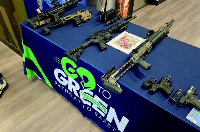 GoTo Green demonstrated their Green Light emergency response system. Charles White • The Madill Record