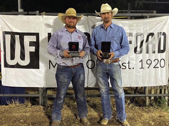 Eli McGahey and Landon Parrish were the County Team Roping Champs. Courtesy photo