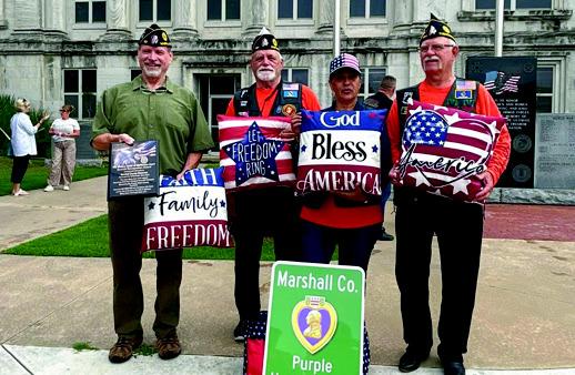 Some of the attending veterans were gifted patriotic pillows. Courtesy photo