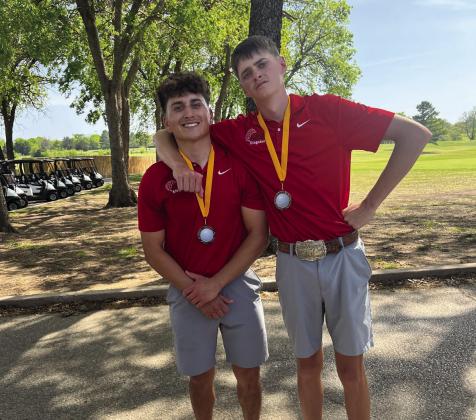 Courtesy photos The Kingston High School golf teams participated in the Lake Country Conventional GolfTtournament. Meredith Reid from the girls team took 1st place in the individual category with a 78. The boys team took 2nd with a 323 and Aaron Ellis placed 3rd with a 75; Sammy McNeil took 9th with a 79.