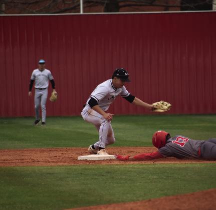 Hayden Seeney sliding into second. Courtesy photo