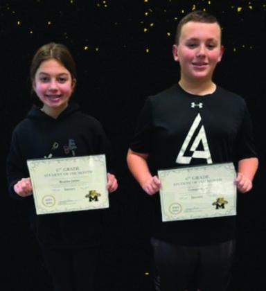 Bryalee James and Gunner Cain, 6th grade