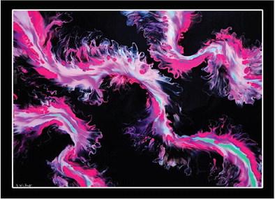 “Cosmic Tango” is a fluid art piece created by Kate Wiley from her exhibit in the ARTesian Gallery and Studios in Sulphur, Oklahoma. Courtesy photo