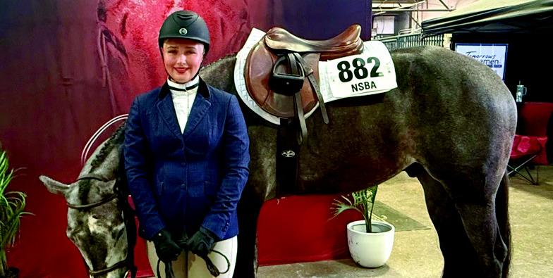 Kingston FFA President, Ella Weaver, and her horse Surely A Platinum, made their AQHA/ NSBA debut in Tulsa. They won Level 1 Youth Hunter Under Saddle at NSBA Show Your Colors. She also had a Top 10 finish in Novice Youth Hunter Under Saddle at the NSBA World Show. Courtesy photo