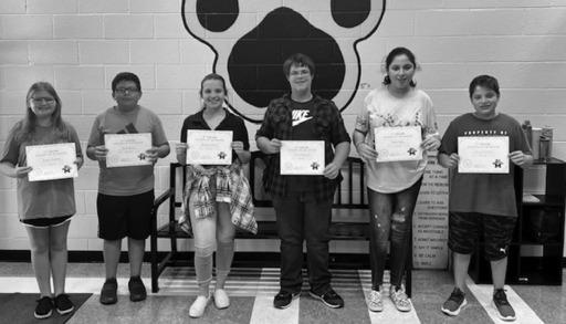 The Madill Middle School September Students of the Month are Landri Hopkins and Andy Rivera, 6th grade; Daisy Salas and Adalverto Perez-Aldaba, 7th grade; Brooklynn Cavitt and Vincent McQueary, 8th grade. Courtesy photo
