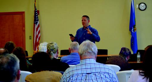 Congressman Josh Brecheen held a town hall meeting to discuss many issues communites face. Leslie Mowles • The Madill Record