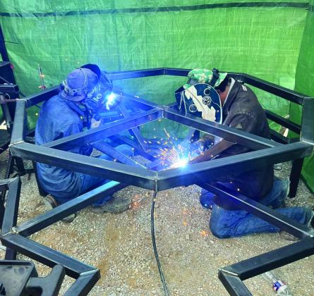 The Madill FFA welding series team participated in the Marietta meet on November 8. Team members Isaac Grimaldo and Eli French where the Grand Champions. Grimaldo also posted the highest tool ID scores for the day. Courtesy photos