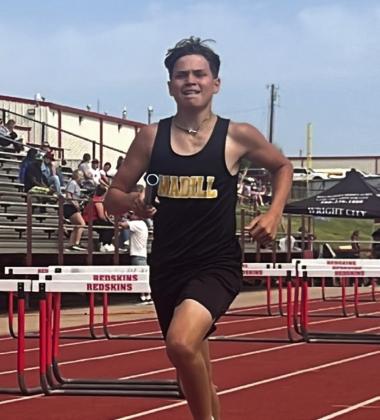 Elexis Holmes, left, ran in the relay and the team was runner up. MMS also competed and Tatum Heavner, right, was part of the 3200M relay team and they took first. Courtesy photos