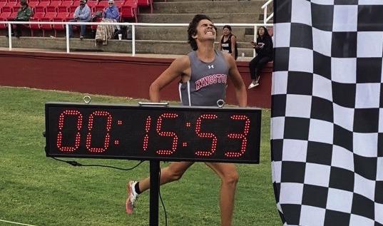 Brycen Ward won first place at the Waurika Invitational and set a new personal record. Brandi Ward
