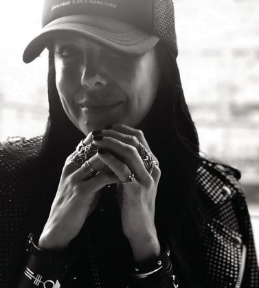 Maya Stewart’s designs are influenced by the geometric lines of Southeastern tribes. Stewart’s designs have been featured in Vogue, GQ, Elle, Harper’s Bazaar and The New York Times. Courtesy photo