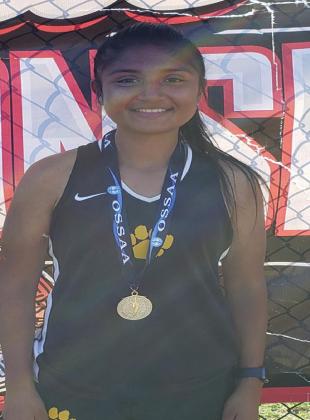 Isabel Sanchez placed 10th overall with a time of 12:24:52 at the OSSAA State Cross Country Meet on October 30, 2021. Couertesy photo