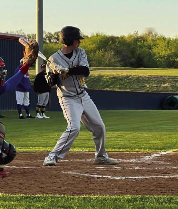The Madill Wildcats beat Pauls Valley 13-2 on April 17 and Dickson 15-0 on April 11. Cooper McHatton prepares to swing at a pitch during the baseball game. Courtesy photo