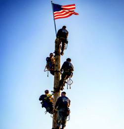 OG&amp;amp;E linemen kick off the event with a moving salute to the American flag. Courtesy photo