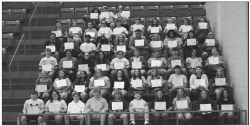 The Principal’s Honor Roll award recipients. Gary Jackson
