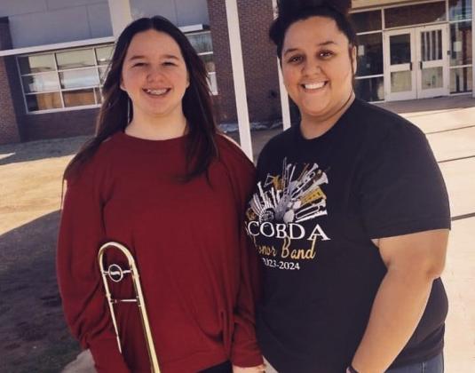 Makaiyla Stuckey, left, made a Superior Rating on her solo. Courtesy photo