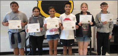 The Madill Middle SchoolAugust Students of the Month are Diana Rivera, Keagan Rodriguez, 6th grade; Jeylah Cabrales, Alex Gonzalez, 7th grade; Annabelle Scott, Azaeel Rivera, 8th grade. Courtesy photo