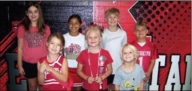 The Kingston ElementaryAugust Students of the Month are (back row) Lydia Harris; Payzlee Lewis; Rayden Landgraf and Layton Blankenship. Front row, Grace Sanner; Paisley Reagan and Braden Gann. Courtesy photo