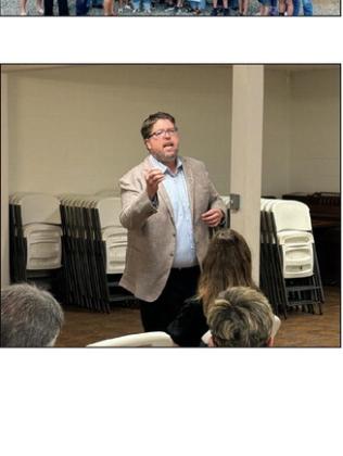 Erik Terwey, a Congressional District 2 Represetative candidate, spoke to the Marshall County Oklahoma Democrats on May 14. Courtesy photo