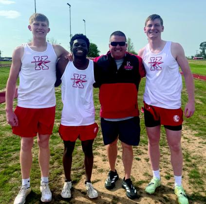 From left to right: Kasen “Barker” Barker, Cash “Money My Man” Wilson, Coach Jones and Jack “Jackie Boy” Hinsley. Courtesy photo