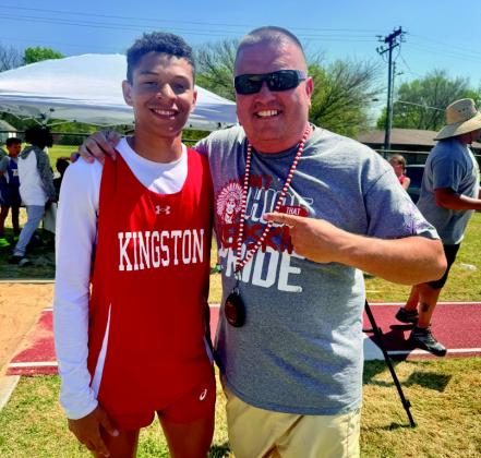 Slayde Grammer and Coach Jones. Courtesy photo
