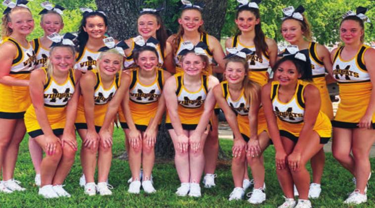Madill Cheerleaders work Sand Bass Festival